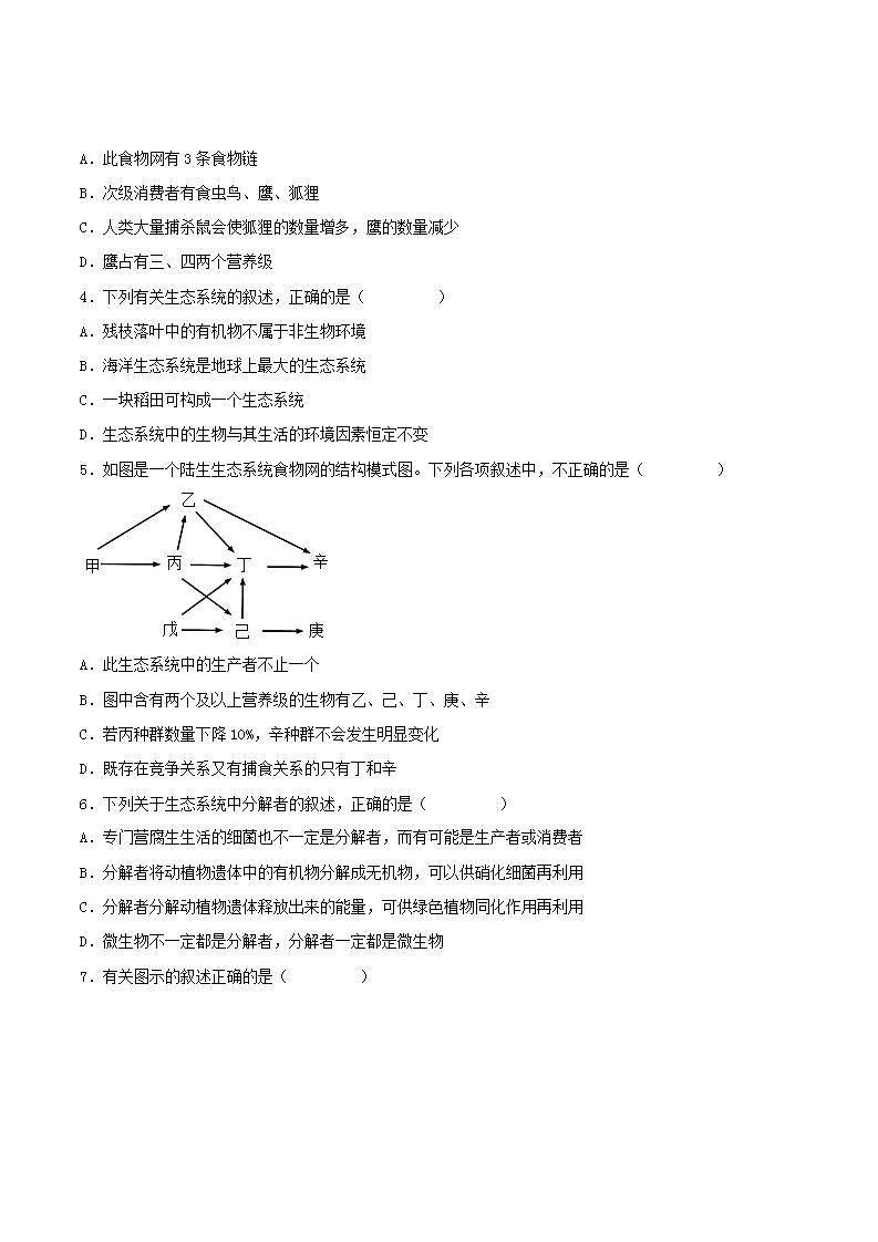 【名师特供】3.1 《生态系统的结构》练习（原卷版）第2页