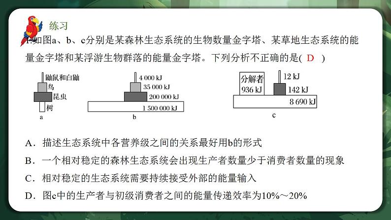 【名师特供】3.2.2《生态系统的能量流动（第2课时） 课件+练习（原卷+解析卷）07