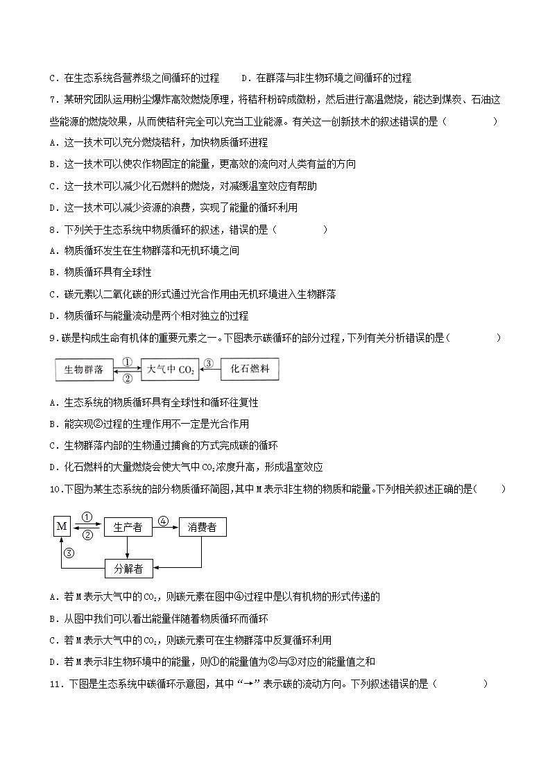 【名师特供】3.3.1《生态系统的物质循环（第1课时） 课件+练习（原卷+解析卷）02