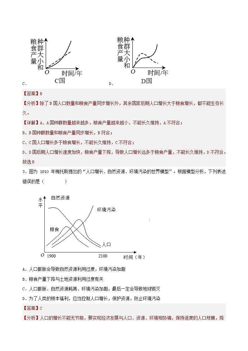 【名师特供】4.1《人类活动对生态环境的影响》 课件+练习（原卷+解析卷）02
