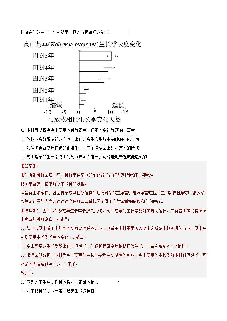 【名师特供】4.2《生物多样性及其保护》 课件+练习（原卷+解析卷）03