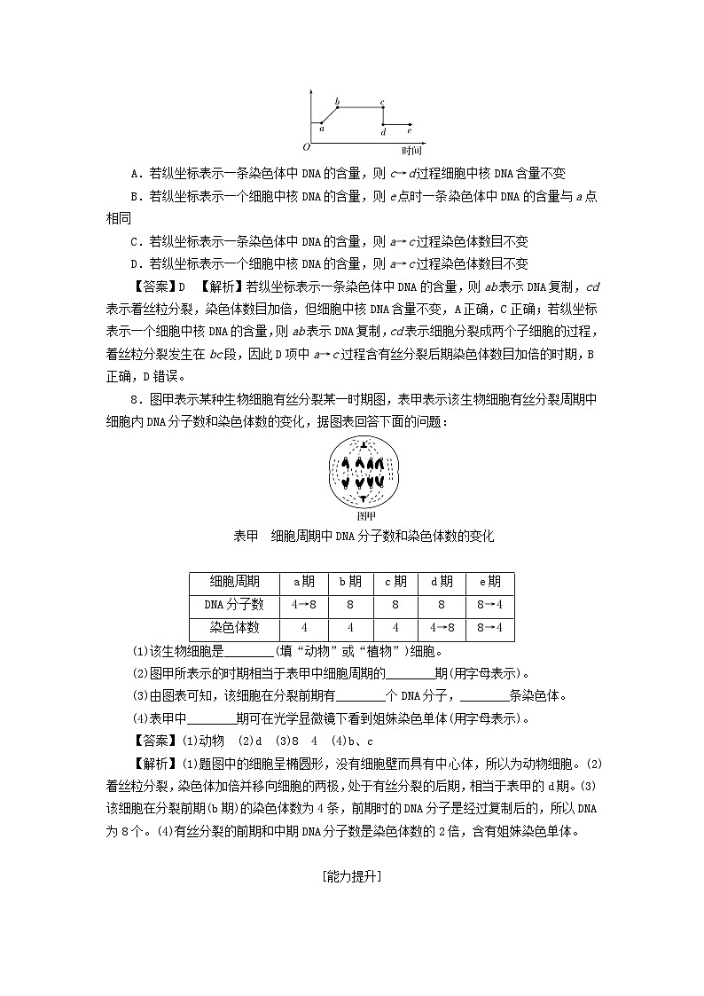 新教材2024版高中生物第6章细胞的生命历程第1节细胞的增殖课后提能集训试题新人教版必修103