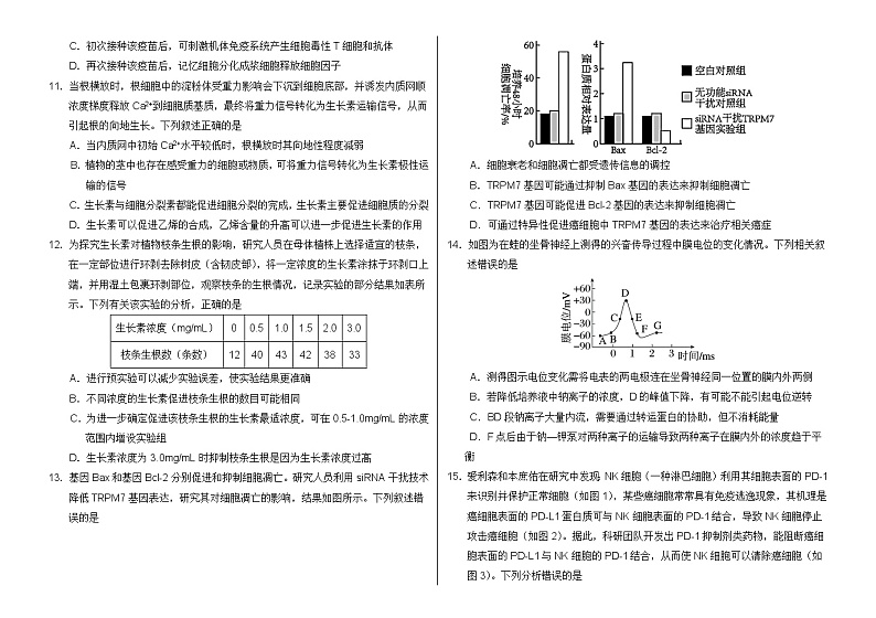 广东省梅州市梅县东山中学2023-2024学年高二上学期12月月考生物试卷第3页