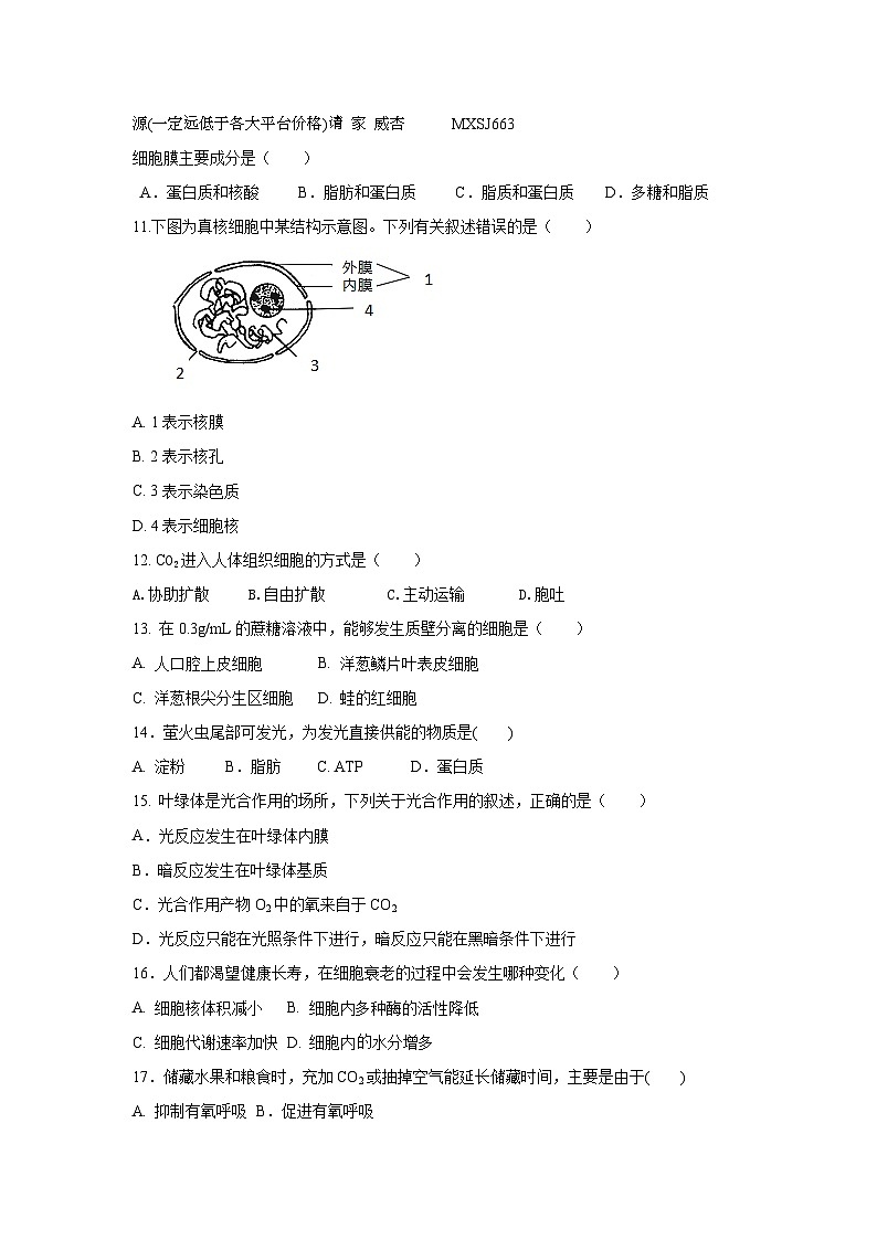 江苏省淮安市涟水县第一中学2023-2024学年高二上学期第二次月考生物试卷第2页