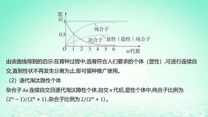 江苏专版2023_2024学年新教材高中生物第1章遗传因子的发现微专题1连续自交及分离定律遗传特例分析课件新人教版必修2第7页