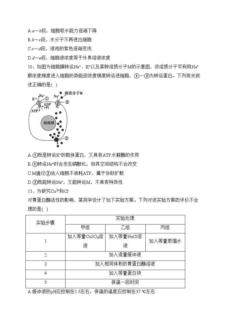 河北省张家口市2022-2023学年高一上学期期末考试生物试卷(含答案)03