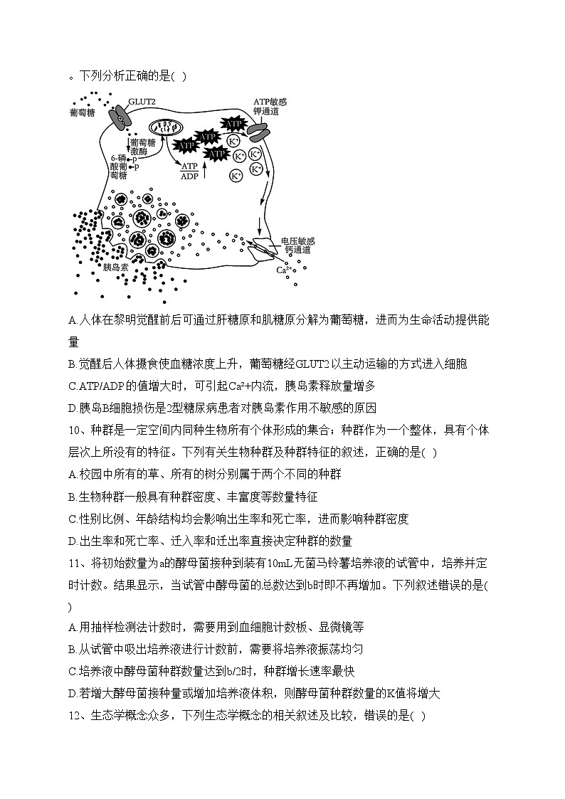 湖南省百校大联考2023-2024年高二12月考试生物试卷(含答案)03