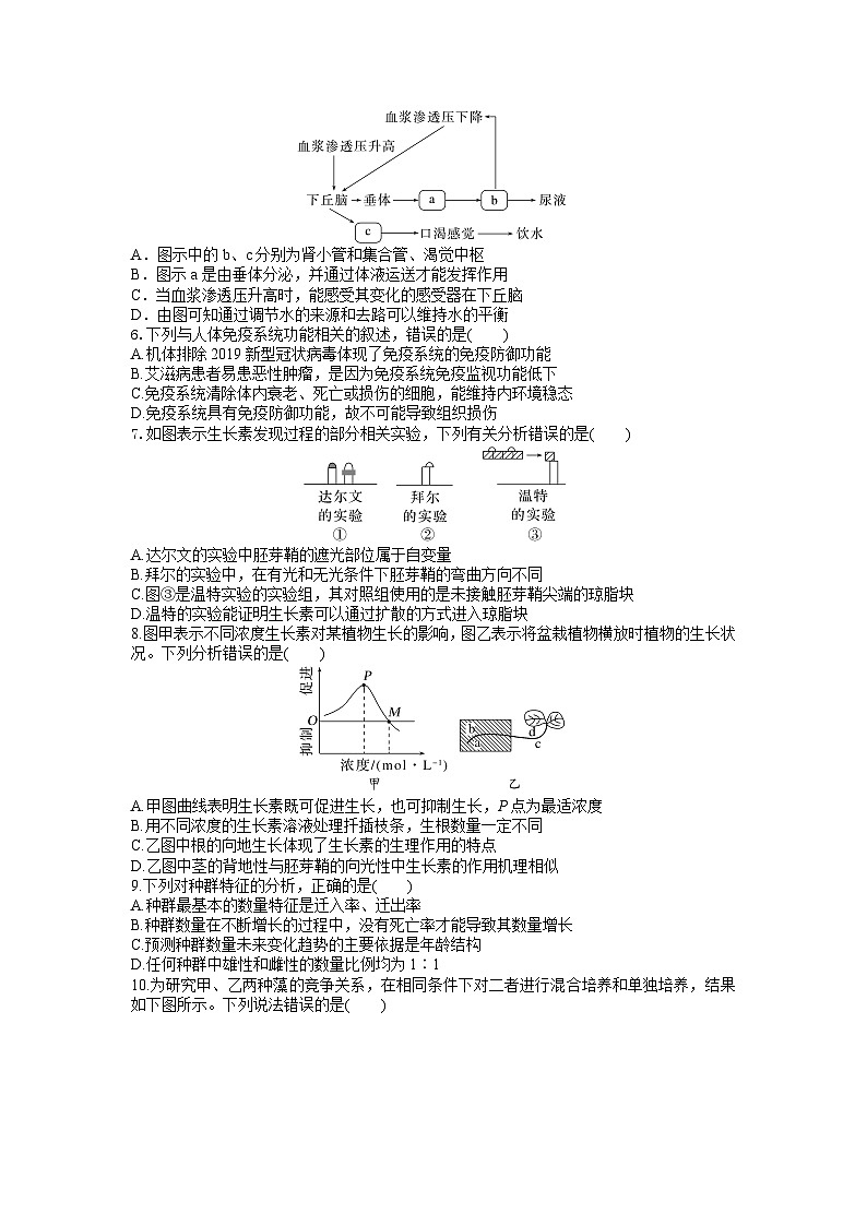 湖南省雅礼中学2023-2024学年高二上学期12月月考生物试卷（Word版附答案）02