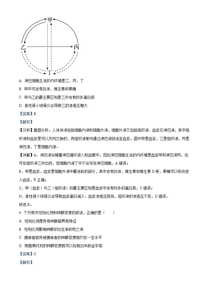 四川省宜宾市叙州区二中2023-2024学年高二12月月考生物试题（Word版附解析）02