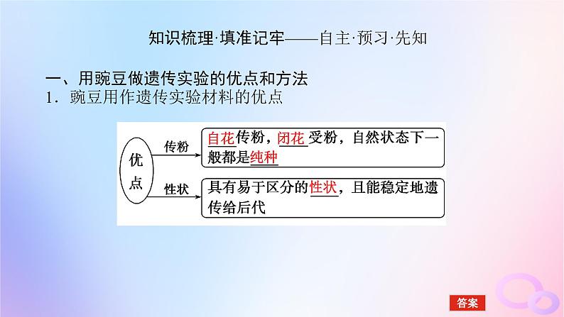 2024版新教材高中生物第1章遗传因子的发现第1节孟德尔的豌豆杂交实验一第1课时豌豆杂交实验过程及解释课件新人教版必修2第4页