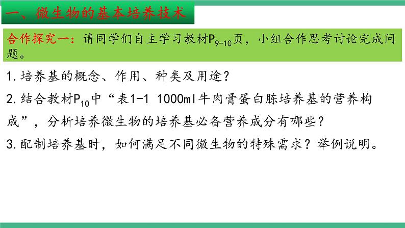 【名师特供】1.2《微生物的基本培养技术》（第1课时） 课件 人教版高中生物选修三07