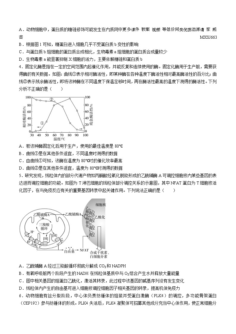 77，山东省实验中学2023—2024学年高三上学期第三次诊断考试生物试题02