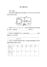 备课素材知识点：景天酸代谢- 高中生物人教版必修1