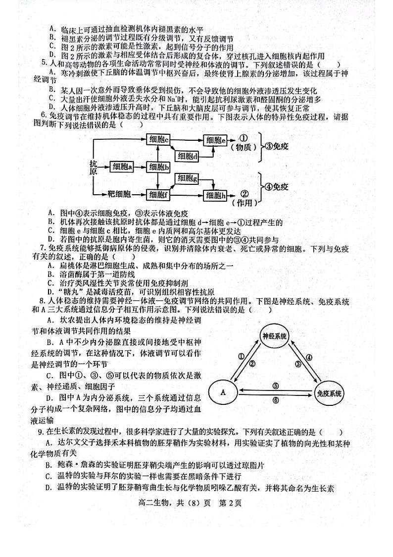 辽宁省部分学校2023-2024学年高二上学期1月期末生物试题第2页