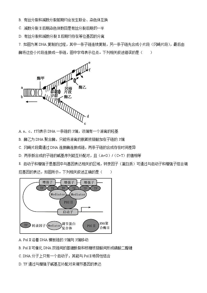2024安徽省县中联盟高三上学期12月联考生物试题含解析03