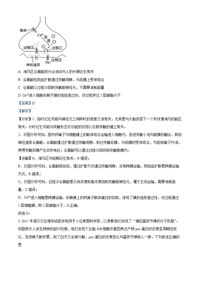 重庆市黔江中学2023-2024学年高二上学期11月月考生物试题（Word版附解析）02