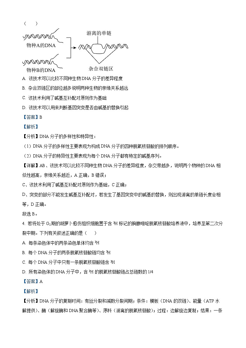 重庆市七中2022-2023学年高二上学期半期考试生物试题（Word版附解析）03