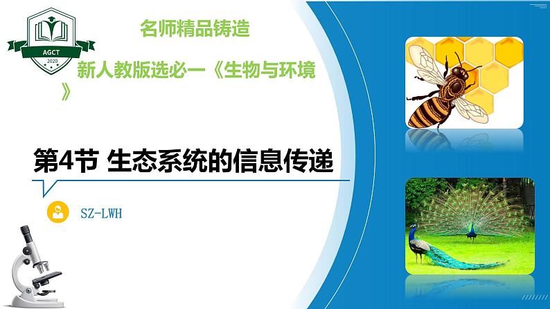 3.4+生态系统的信息传递（名师精讲课件）-2023-2024学年高二生物同步精品课件（人教版选择性必修第二册）第1页