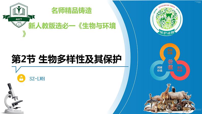 4.2 生物多样性及其保护（名师精讲课件）-2023-2024学年高二生物同步精品课件（人教版选择性必修第二册）第1页