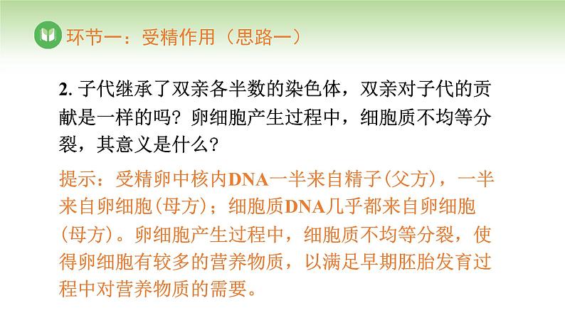 人教版高中生物必修第二册 遗传与进化  第2章 第1节 第4课时 受精作用（课件）第6页