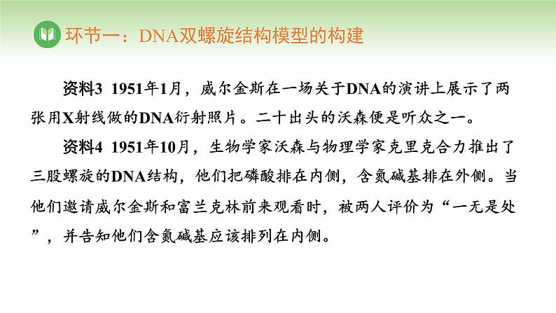 人教版高中生物必修第二册 遗传与进化  第3章 第2节 第1课时 DNA的结构（课件）07