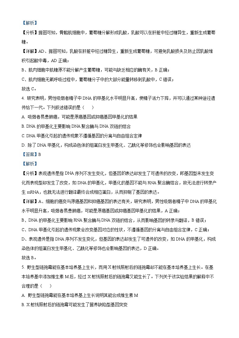 08，2024届河南省平许济洛四市高三第二次质量检测理综生物试题第3页