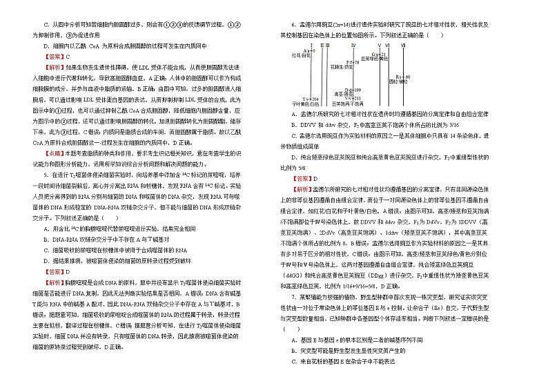 2022届高三一模检验卷 生物 A卷 答案版第2页