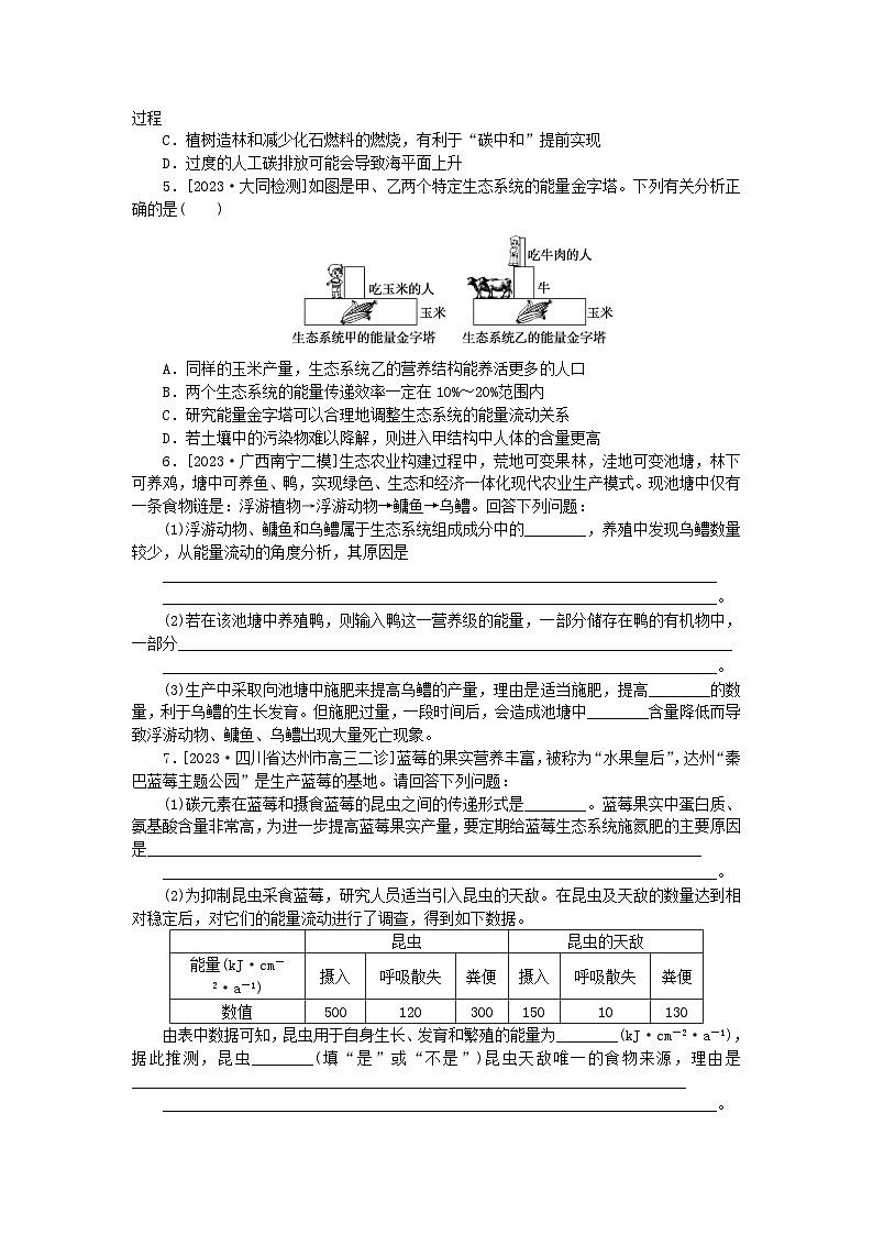 统考版2024高考生物二轮专题复习整合训练14生态系统和环境保护第2页
