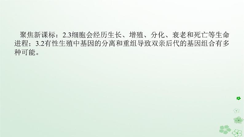 统考版2024高考生物二轮专题复习专题三生命系统的延续第1讲细胞增殖和受精作用课件第4页