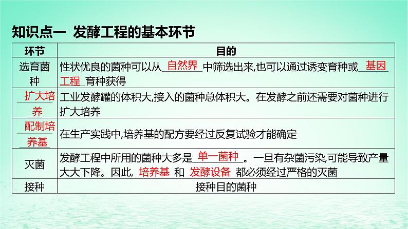 江苏专版2023_2024学年新教材高中生物第1章发酵工程第3节发酵工程及其应用课件新人教版选择性必修3第5页