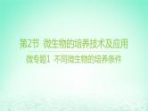 江苏专版2023_2024学年新教材高中生物第1章发酵工程第2节微生物的培养技术及应用微专题1不同微生物的培养条件课件新人教版选择性必修3