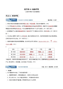 考点通关卷09 细胞呼吸-备战2024年高考生物一轮复习精品高效导与练