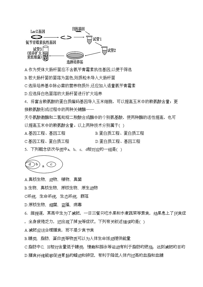山西省朔州市应县第四中学校2022-2023学年高二下学期期末考试生物试卷(含答案)02
