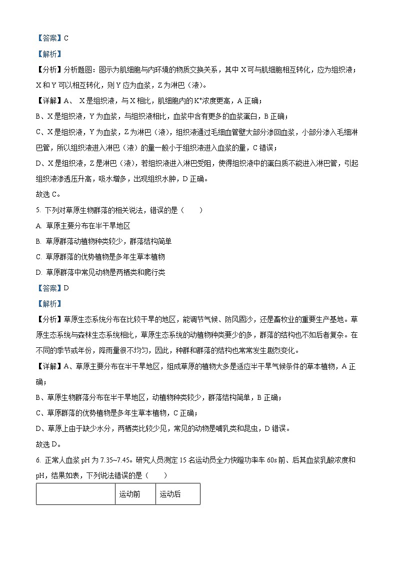 2024宜宾叙州区二中高二上学期期末生物试题含解析03