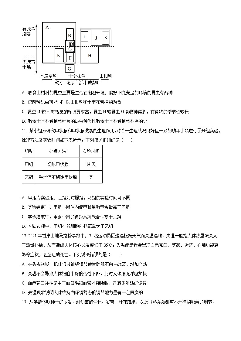 2024叙永县一中高二上学期1月期末生物试题含解析03