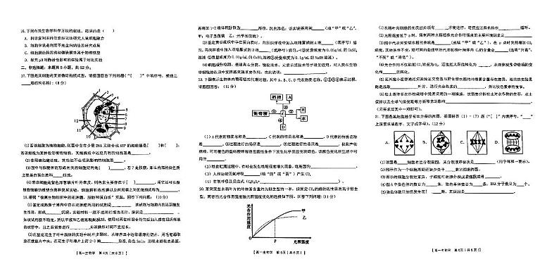 2024汉中九校联盟高一上学期1月期末考试生物PDF版含答案02