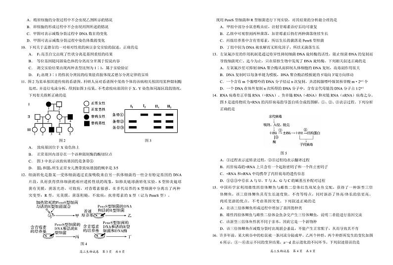 贵州省黔南布依族苗族自治州瓮安县瓮安中学2023-2024学年高三上学期12月考生物试卷(1)第2页