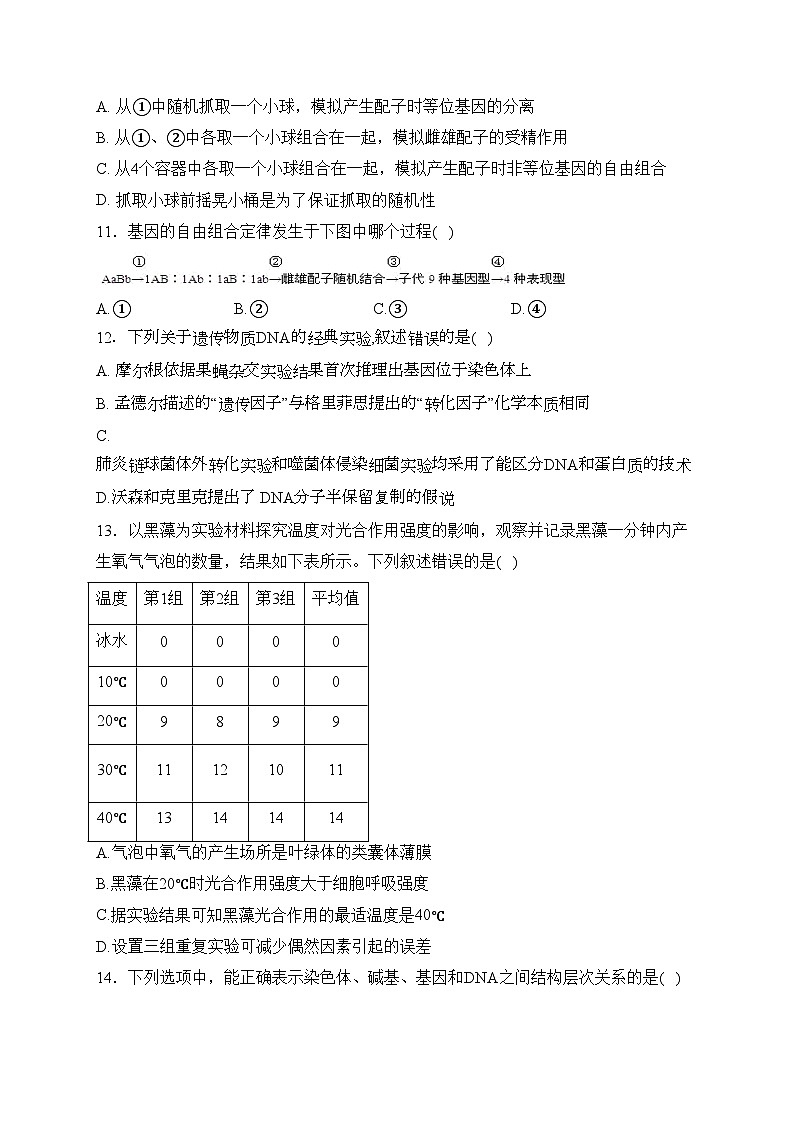广东省茂名市电白区2022-2023学年高一下学期期中考试生物试卷(含答案)第3页