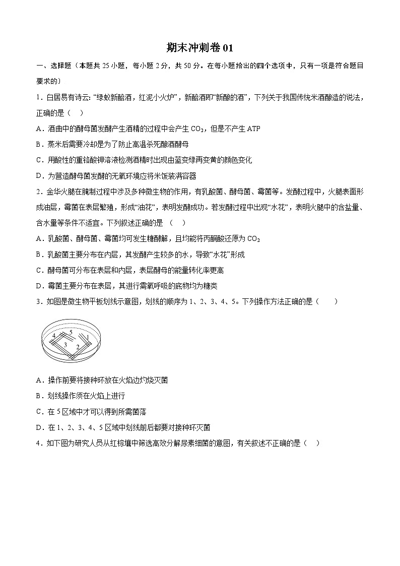 期末冲刺卷01-2023-2024学年高二生物下册期中期末专题高分突破01