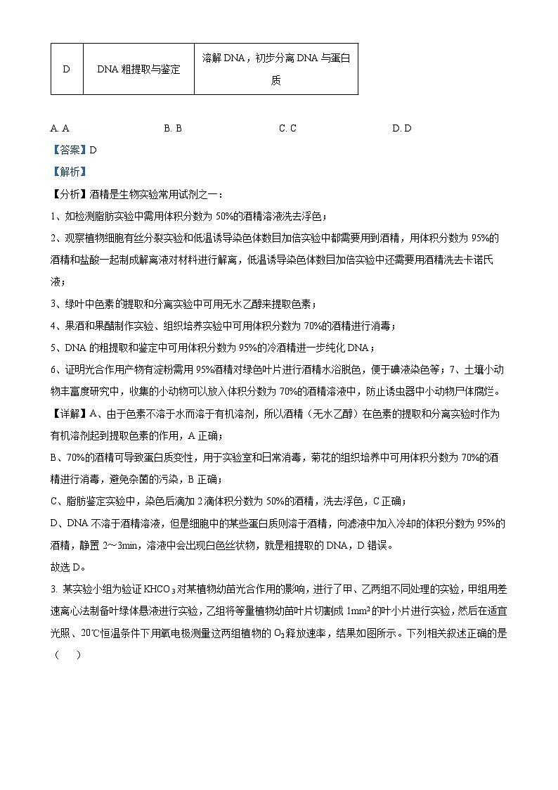 天津市河北区2023-2024学年高三上学期期末质量检测生物试题02