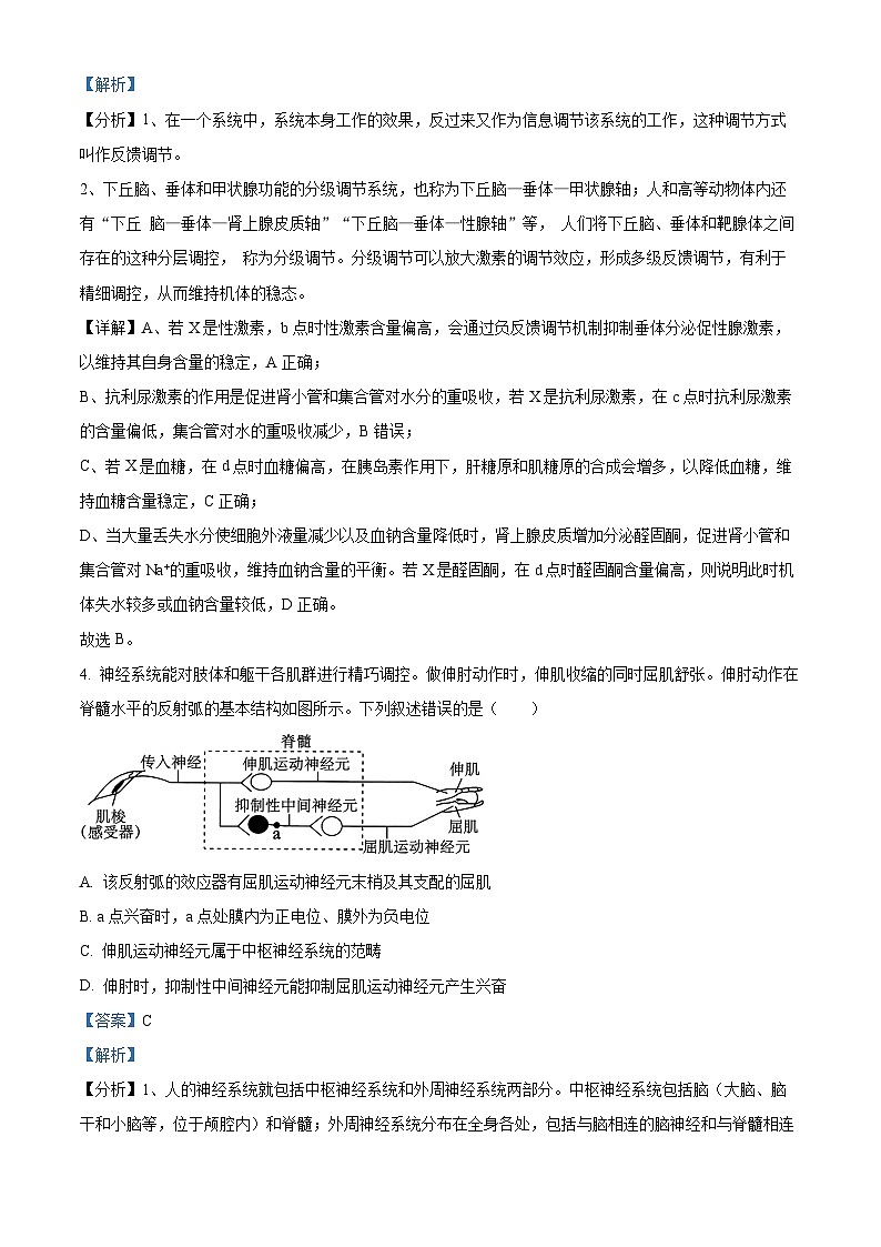 08，辽宁省县级重点高中协作体2023-2024学年高二上学期末生物试题第3页