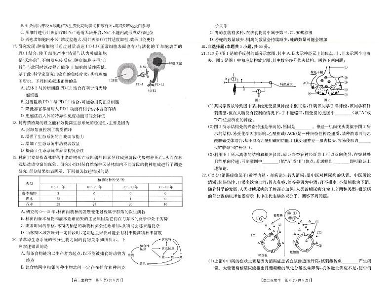 2024新乡高二上学期期末测试生物PDF版含解析第3页
