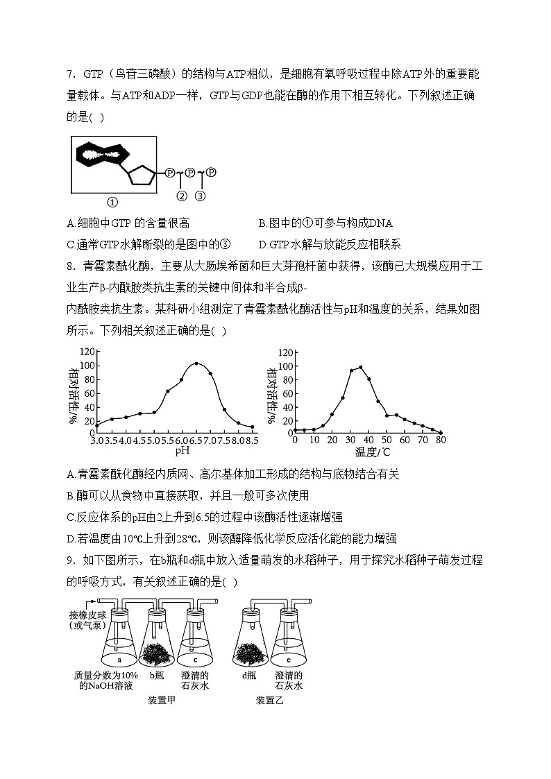 福建省龙岩第一中学2023-2024学年高一上学期第三次月考生物试卷(含答案)第3页
