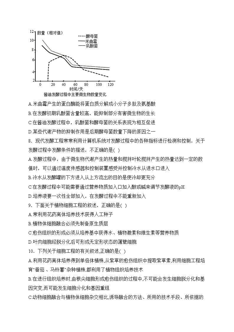 安徽省定远中学2022-2023学年高二下学期3月阶段性学情检测考试生物试卷(含答案)第3页