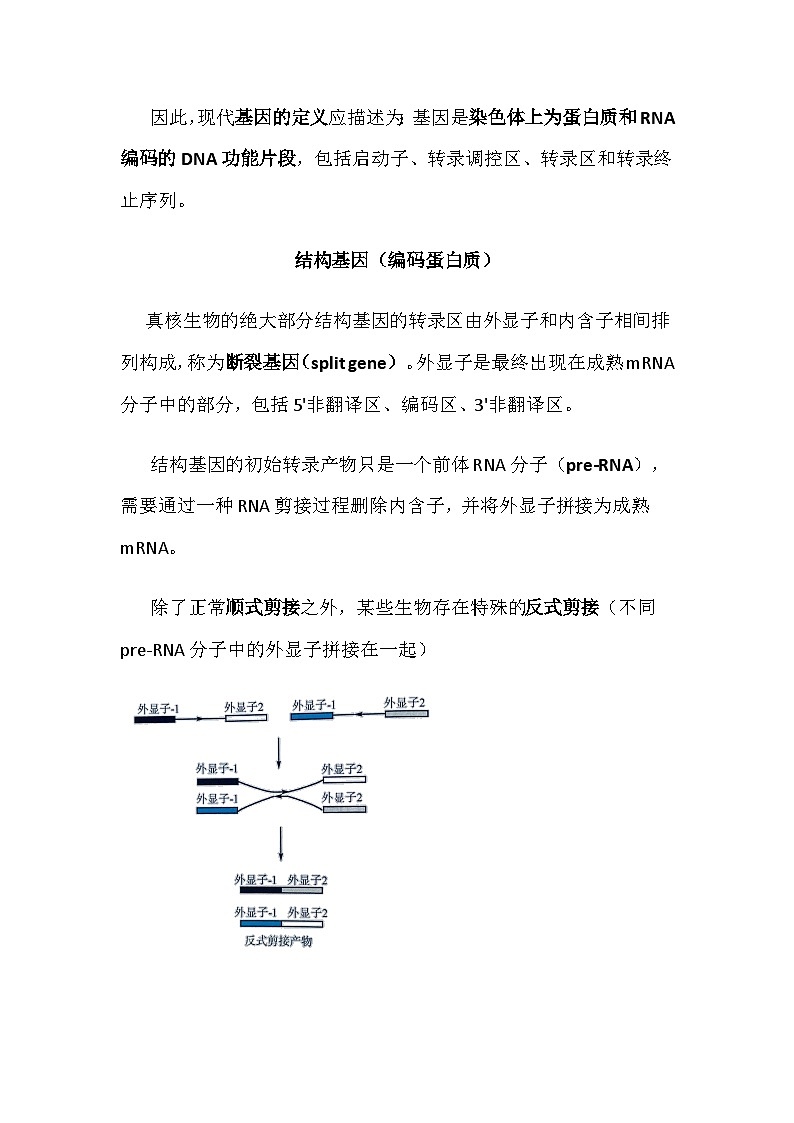 备课素材知识点：真核基因与基因组  高中生物人教版必修2第2页