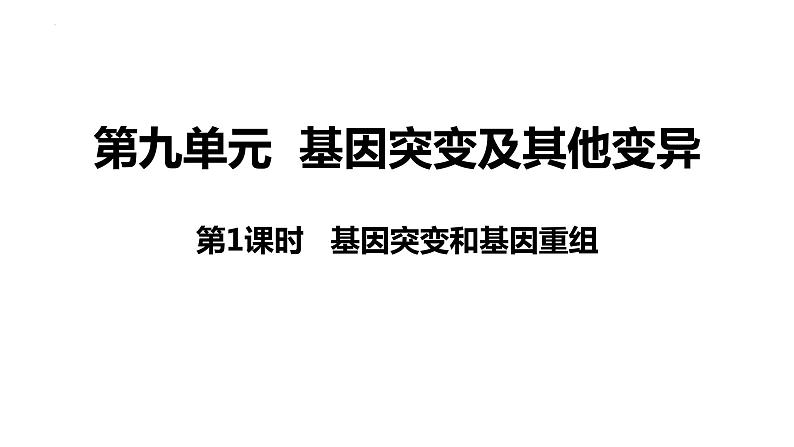 新教材备战高考生物一轮复习全考点精讲课堂  第16讲 基因突变和基因重组（课件）03