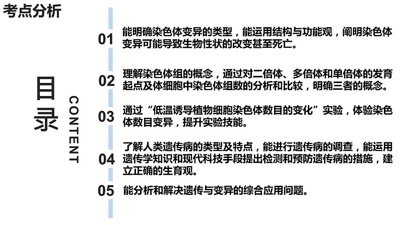 新教材备战高考生物一轮复习全考点精讲课堂  第17讲 染色体变异和人类遗传病（课件）第4页