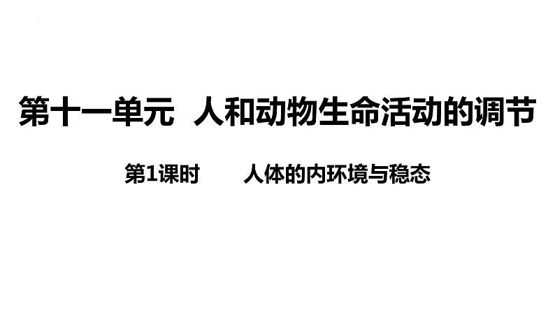 新教材备战高考生物一轮复习全考点精讲课堂  第22讲 人体的内环境及其稳态（课件）第3页