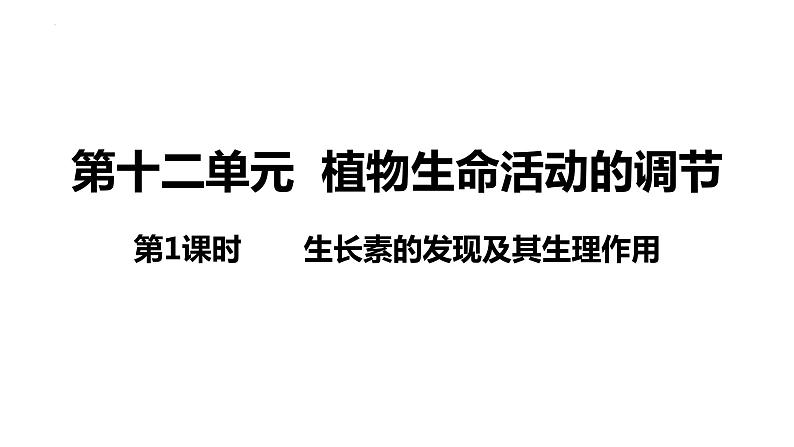 新教材备战高考生物一轮复习全考点精讲课堂  第28讲 生长素的发现及生长素的生理作用（课件）03