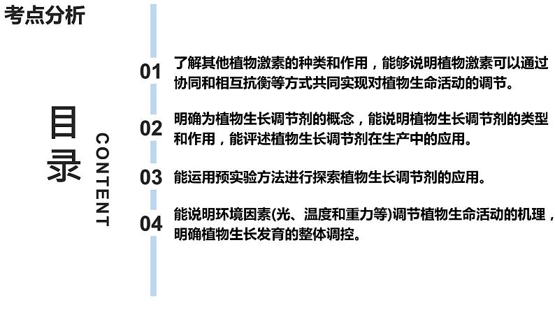 新教材备战高考生物一轮复习全考点精讲课堂  第29讲 其他植物激素、植物生长调节剂的应用及环境因素参与调节植物的生命活动（课件）04